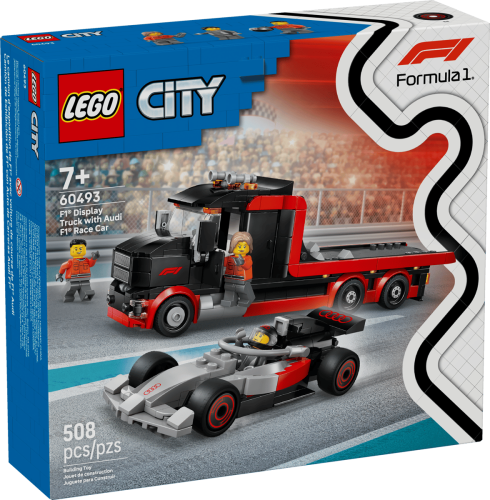 LEGO City 60493 Ciężarówka F1 z bolidem Audi F1