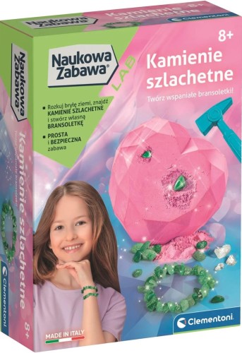 Clementoni 50448 NAUKOWA ZABAWA Skamieniałości - kamienie szlachetne