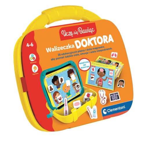 Clementoni 50426 UCZĘ SIĘ BAWIĄC Walizeczka doktora magnetyczna układanka