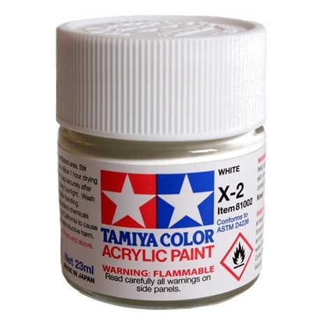 Tamiya 81002 X-2 Farba akrylowa WHITE GLOSS - 23ml