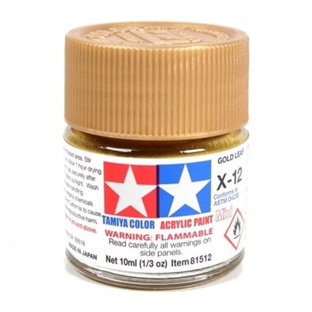 Tamiya 81012  X-12 Farba akrylowa GOLD LEAF -  23ml
