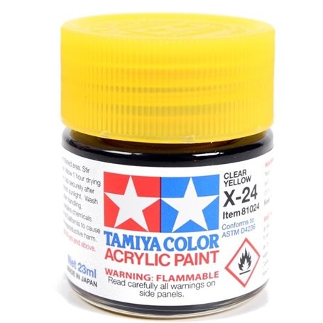 Tamiya 81024 X-24 Farba akrylowa CLEAR YELLOW - 23ml