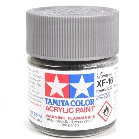 Tamiya 81316 XF-16 Farba akrylowa FLAT ALUMINIUM - 23ml