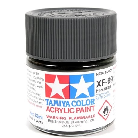 Tamiya 81369 XF-69 Farba akrylowa NATO BLACK - 23ml