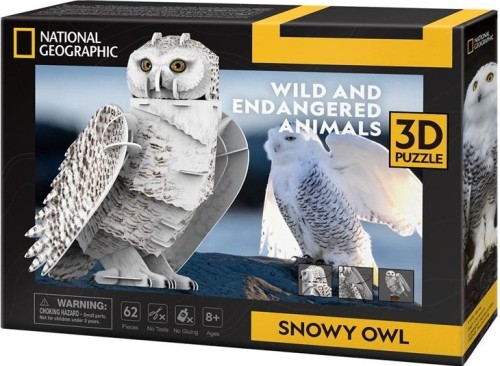 CUBIC FUN DS1079H Puzzle 3D National Geographic Puchacz śnieżny