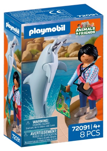 PLAYMOBIL 72091 Animals & Friends Zoo: Delfin i odwiedzający
