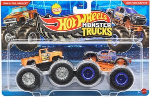 Hot Wheels FYJ64 JLV84 1956 Hi Tail Hauler & Ford Raptor