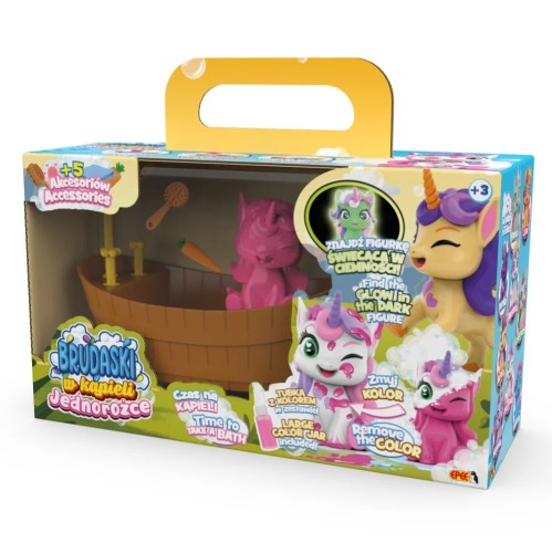 EPEE EP60646 Brudaski w kąpieli JEDNOROŻCE – Zestaw Łazienka – jednorożec+błotko+5 akcesoriów CUKIERECZEK