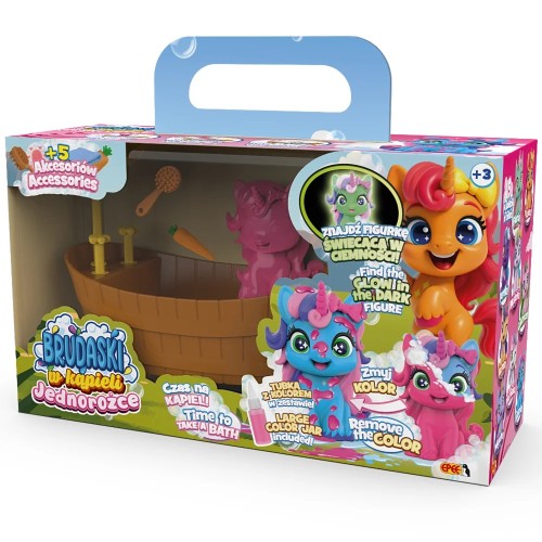 EPEE EP60646 Brudaski w kąpieli JEDNOROŻCE – Zestaw Łazienka – jednorożec+błotko+5 akcesoriów MUFFINKA