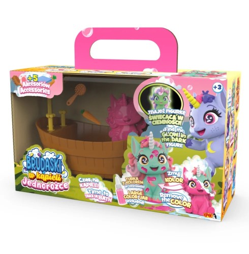 EPEE EP60646 Brudaski w kąpieli JEDNOROŻCE – Zestaw Łazienka – jednorożec+błotko+5 akcesoriów ISKIERKA