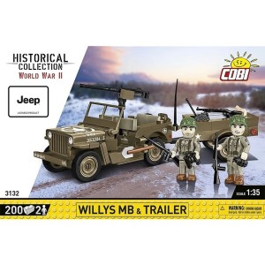 COBI 3132 Willys MB & Trailer