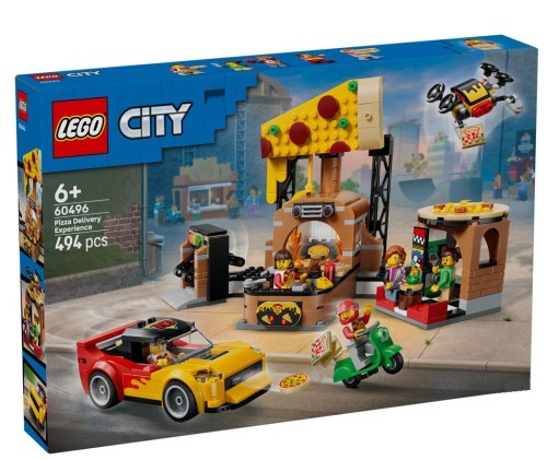 LEGO City 60496 Dostawa pizzy z pojazdami