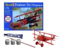 REVELL 74116 Fokker Dr.1 Triplane Starter Kit