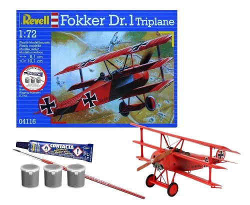 REVELL 74116 Fokker Dr.1 Triplane Starter Kit
