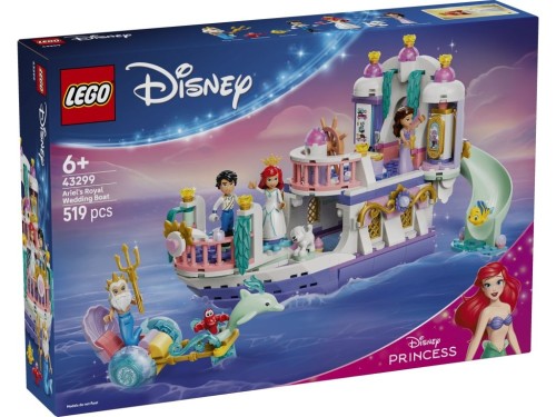 LEGO Disney 43299 Królewska łódź weselna Arielki