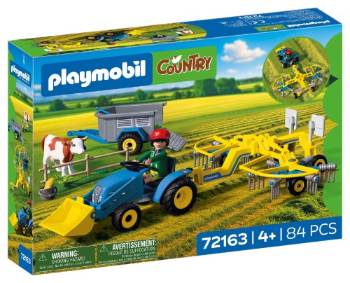 PLAYMOBIL COUNTRY 72163 Mały ciągnik z przetrząsarką do siana