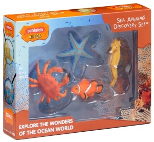 Schleich SLH 42742 WILD LIFE Zestaw odkrywcy zwierząt morskich