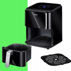Frytkownica beztłuszczowa air fryer 4,5 l czarna MPM