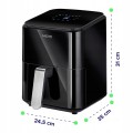 Frytkownica beztłuszczowa air fryer 4,5 l czarna MPM