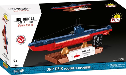 COBI 4864 HISTORICAL COLLECTION WWII - Polish Submarine ORP DZIK