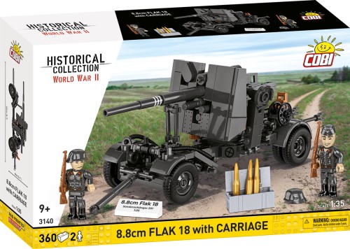 COBI 3140 HISTORICAL COLLECTION WWII - 8.8Cm Flak With Carriage