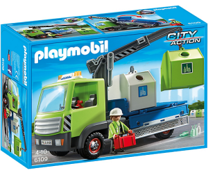 PLAYMOBIL 6109 Śmieciarka na szkło z kontenerami
