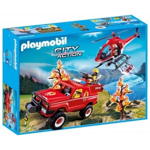 PLAYMOBIL 9518 Akcja straży pożarnej w płonącym lesie