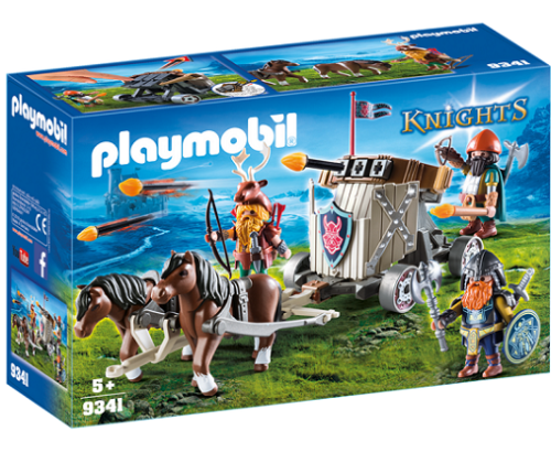 PLAYMOBIL 9341 Zaprzęg kucyków z balistą krasnoludów