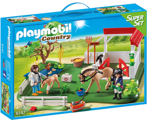 PLAYMOBIL 6147 SuperSet Wybieg dla koni z boksem