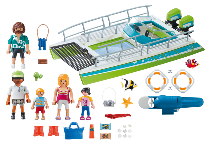 PLAYMOBIL 9233 Łódź ze szklanym dnem i silnikiem podwodnym