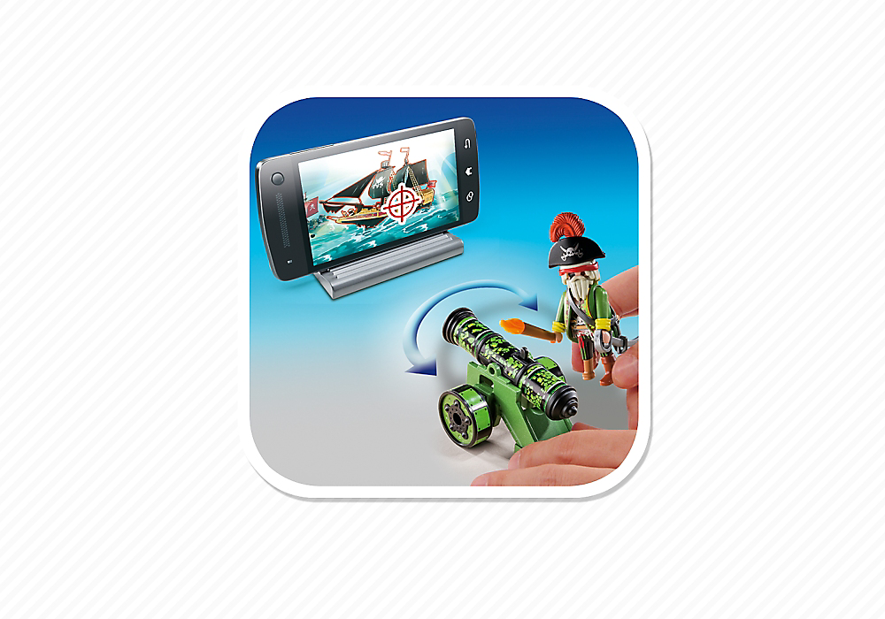 PLAYMOBIL 6162 Zielona armata z aplikacją i kapitanem piratów
