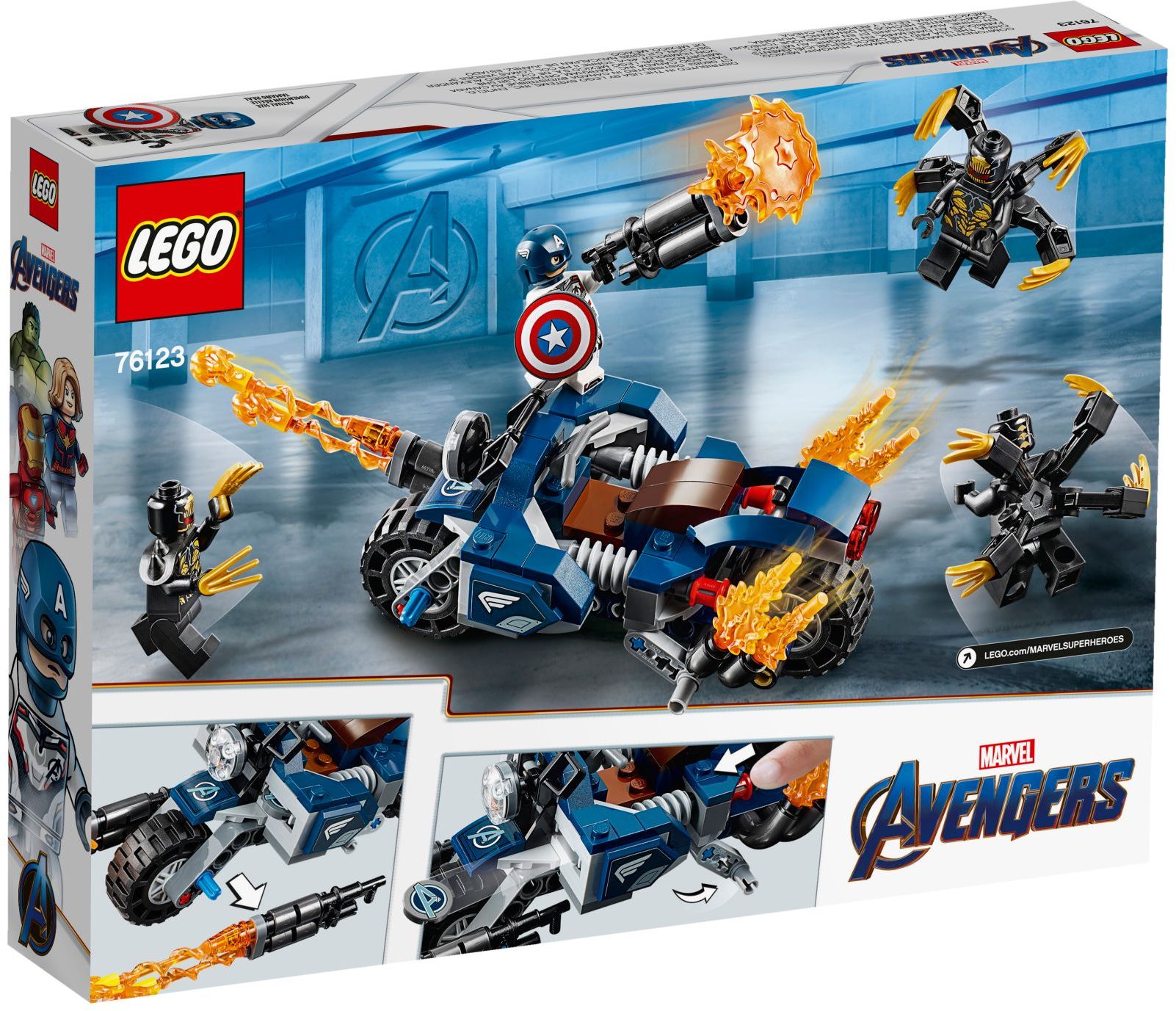 LEGO ® 76123 Kapitan Ameryka: atak Outriderów