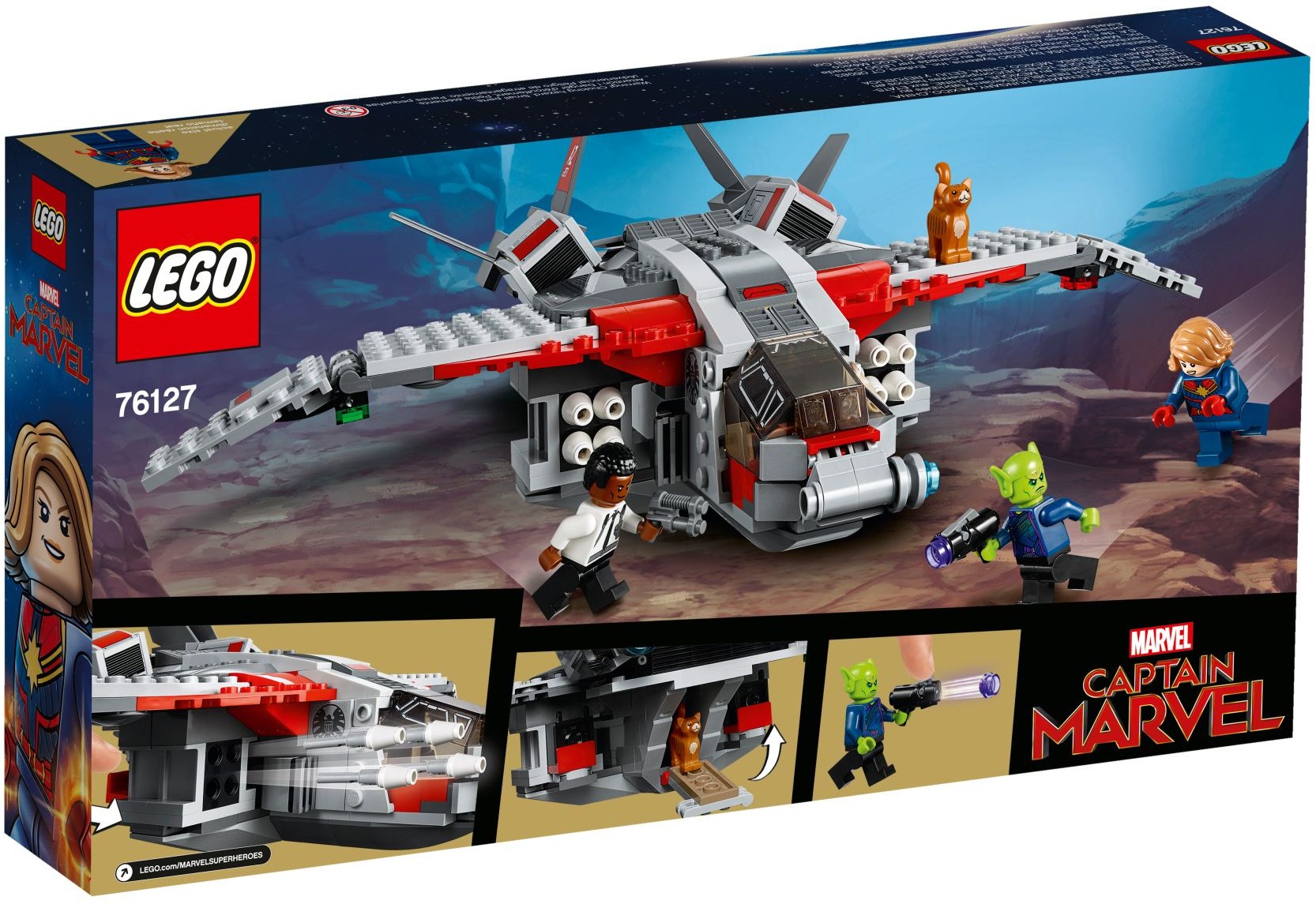 LEGO ® 76127 Kapitan Marvel i atak Skrullo