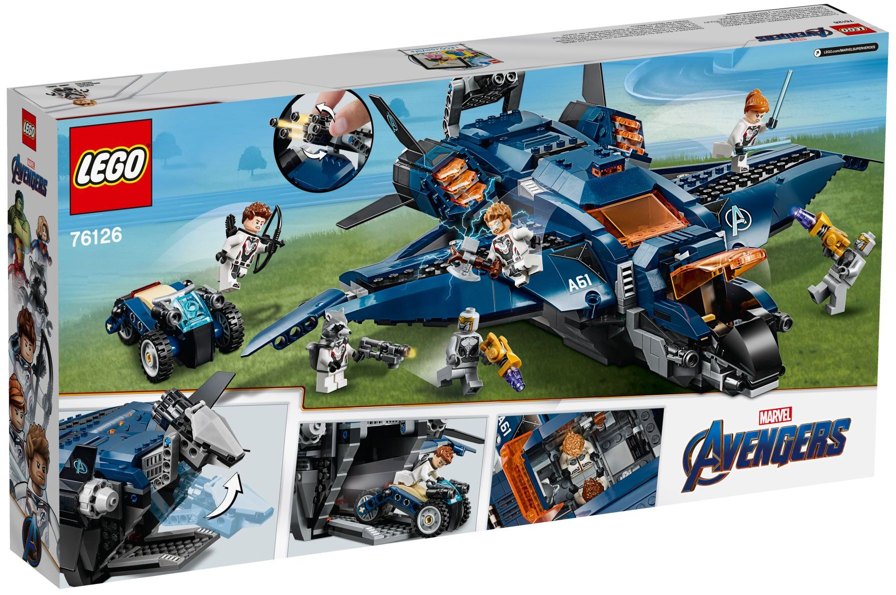 LEGO ® 76126 Wspaniały Quinjet Avengersów