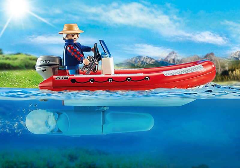 PLAYMOBIL 5559 Łódź pontonowa z kłusownikami