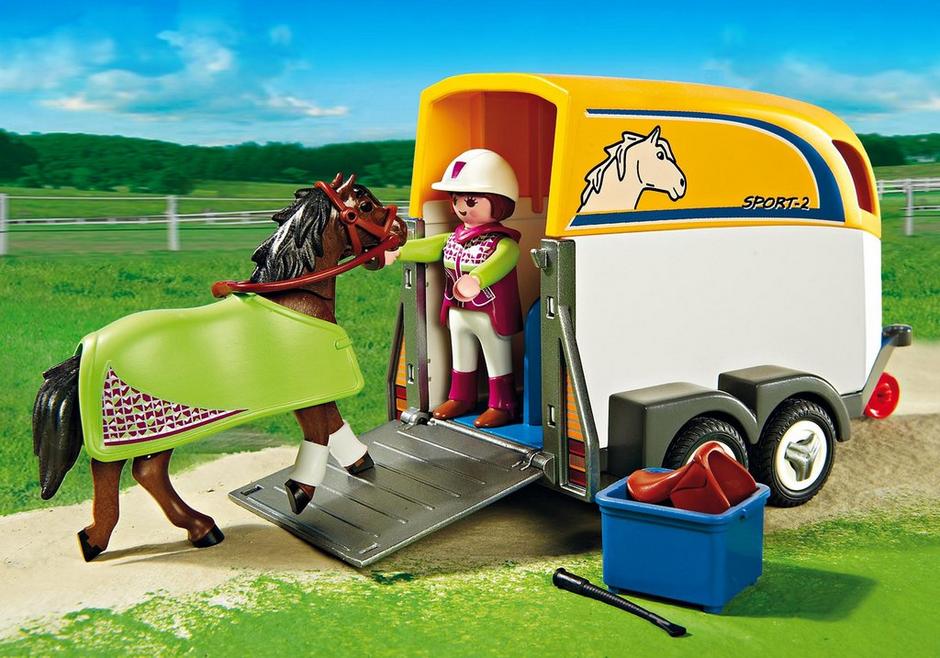 PLAYMOBIL 5223 Samochód z przyczepą dla konia