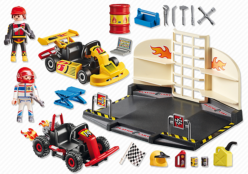 PLAYMOBIL 6869 StarterSet Warsztat gokartowy