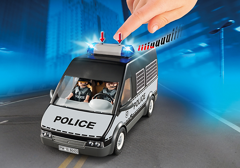 PLAYMOBIL 6043 SAMOCHÓD BRYGADY POLICYJNEJ ZE ŚWIATŁEM I DŹWIĘKIEM