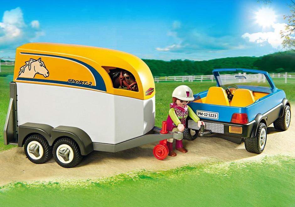 PLAYMOBIL 5223 Samochód z przyczepą dla konia
