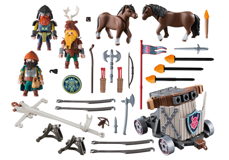 PLAYMOBIL 9341p Zaprzęg kucyków z balistą krasnoludów