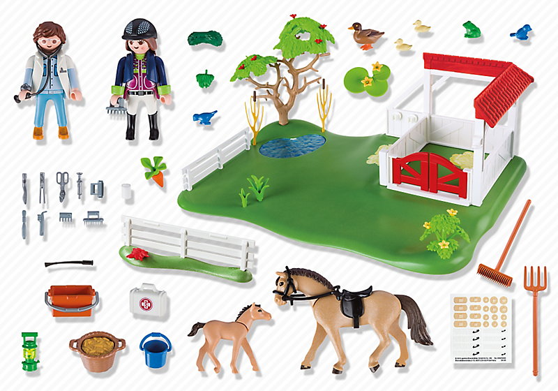 PLAYMOBIL 6147 SuperSet Wybieg dla koni z boksem